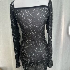 Elegant Black Sheer Dress